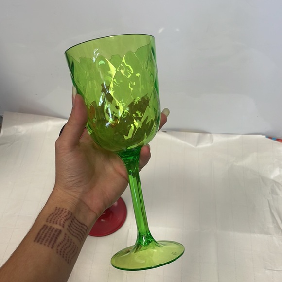 Pair of plastic glasses 💜💚 - Picture 3 of 5